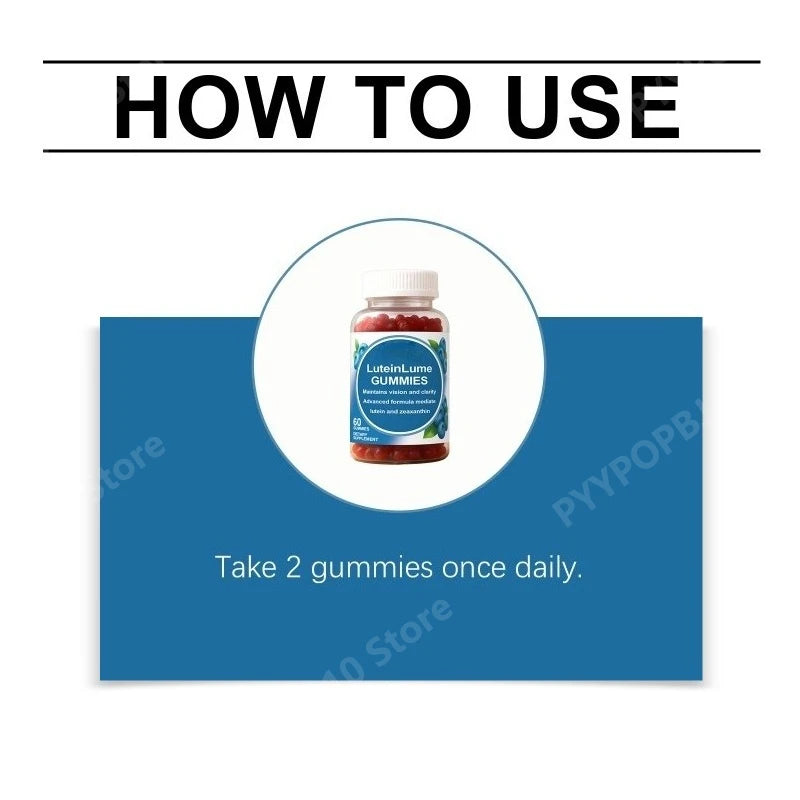 Lutein Gummies Daily Eye Nutrition Supplement with Vitamins