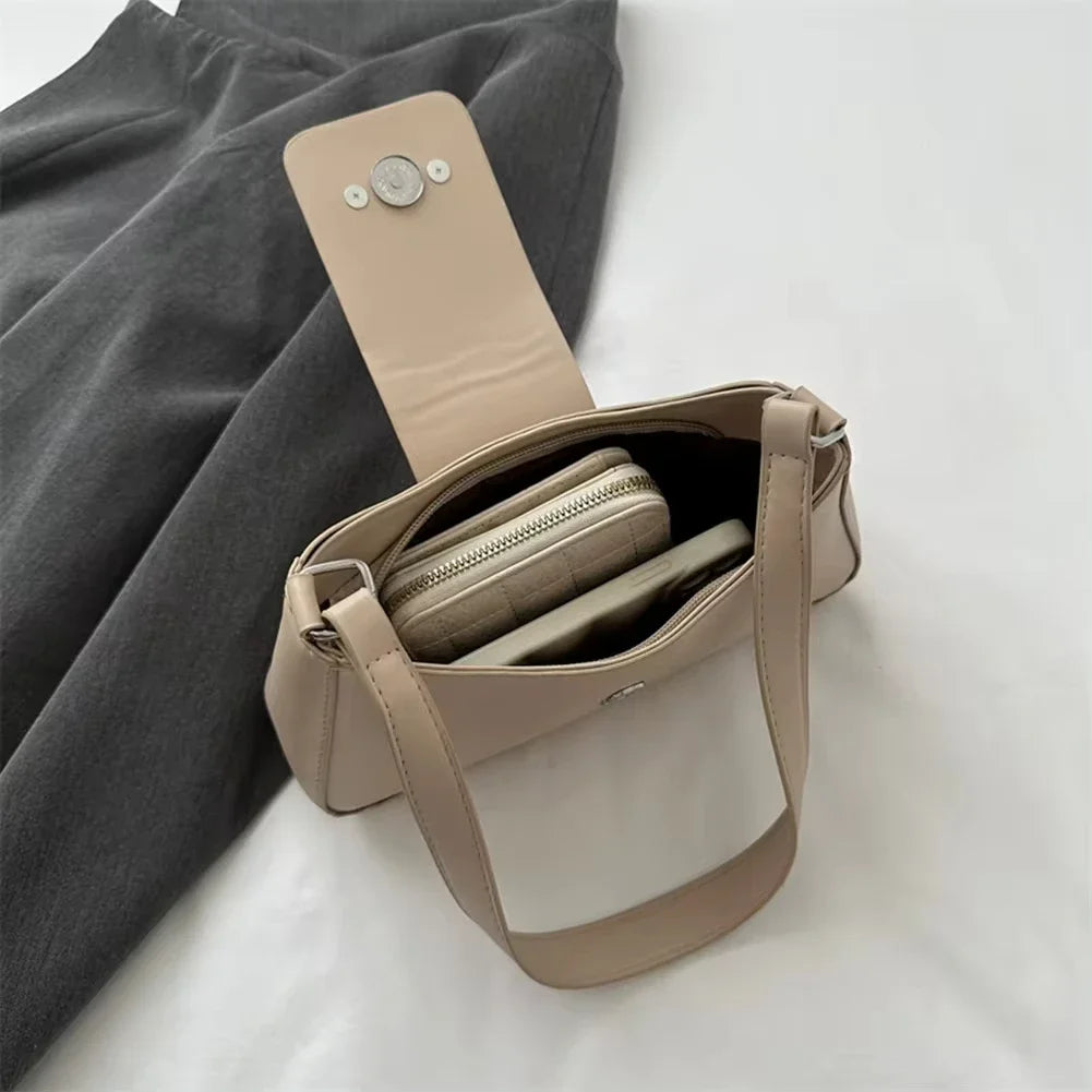Four Pointed Star Solid Color Armpit Bag Women's Fashionable Texture Casual Shoulder Bag Summer Stylish Simple Small Square Bags Peaceful Pleasures Health and Wellness