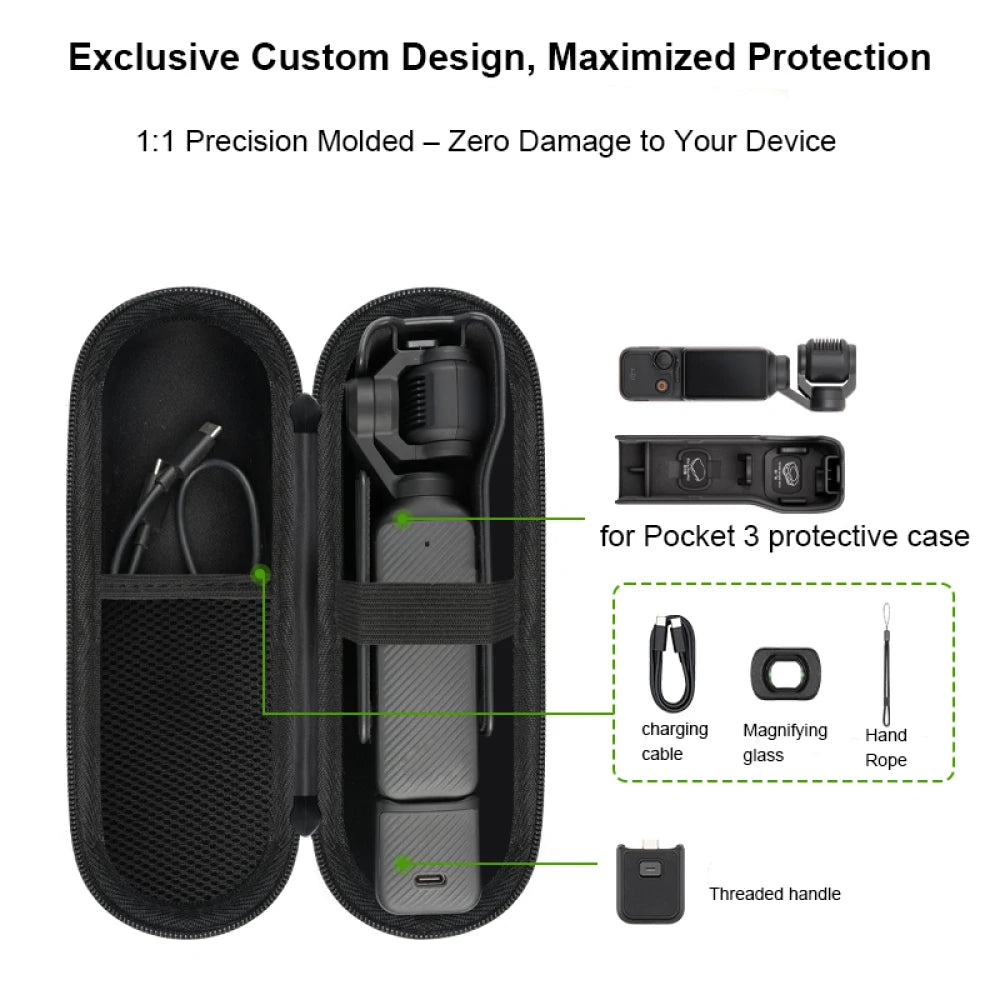 Storage Carrying Bag For DJI OSMO Pocket 3 Portable Shockproof Protective Case Cover Box Travel Handbag Camera Accessories Peaceful Pleasures Health and Wellness Default Title
