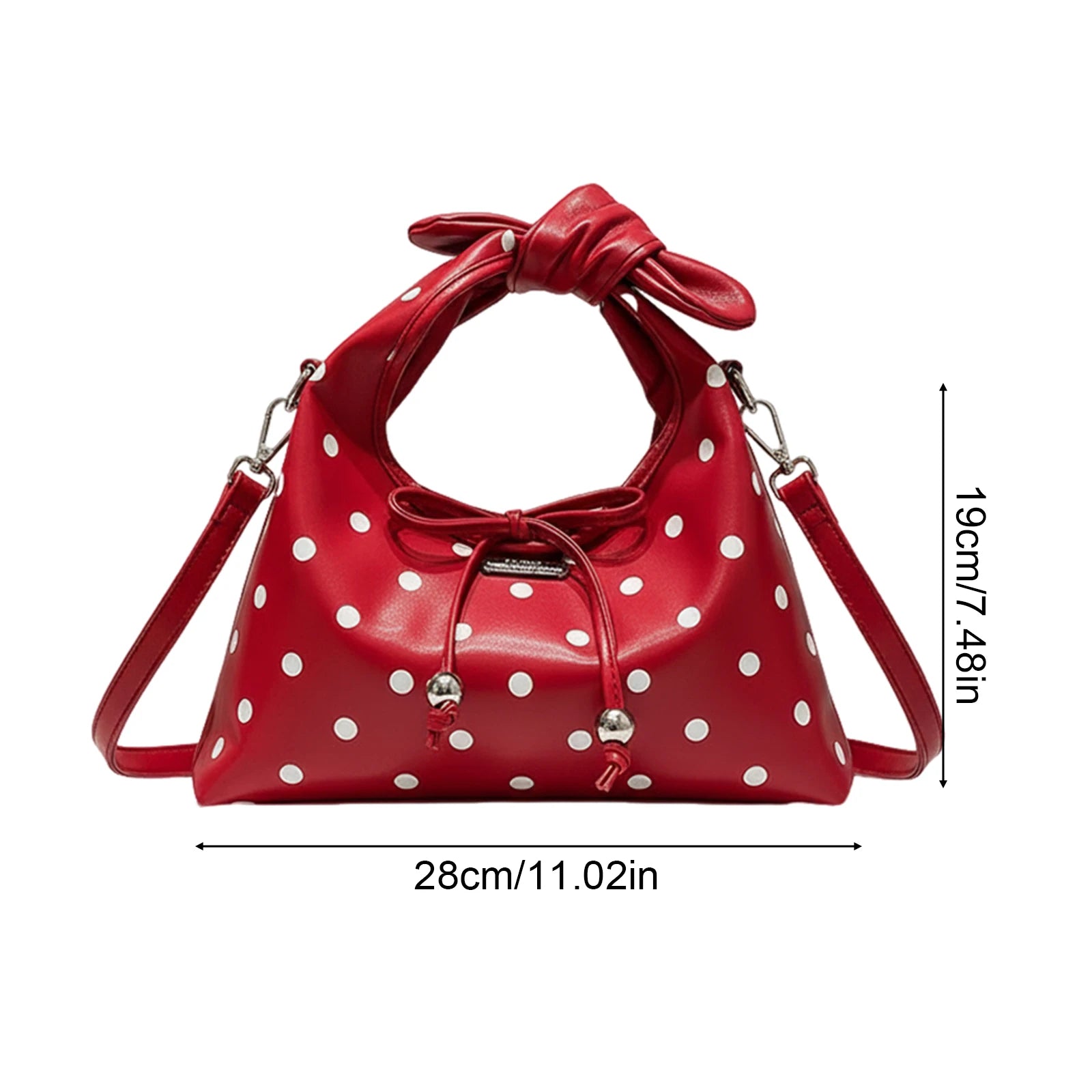 Korean Style Polka Dot Handbag With Shiny Leather For Daily Use And Casual Outfits Peaceful Pleasures Health and Wellness