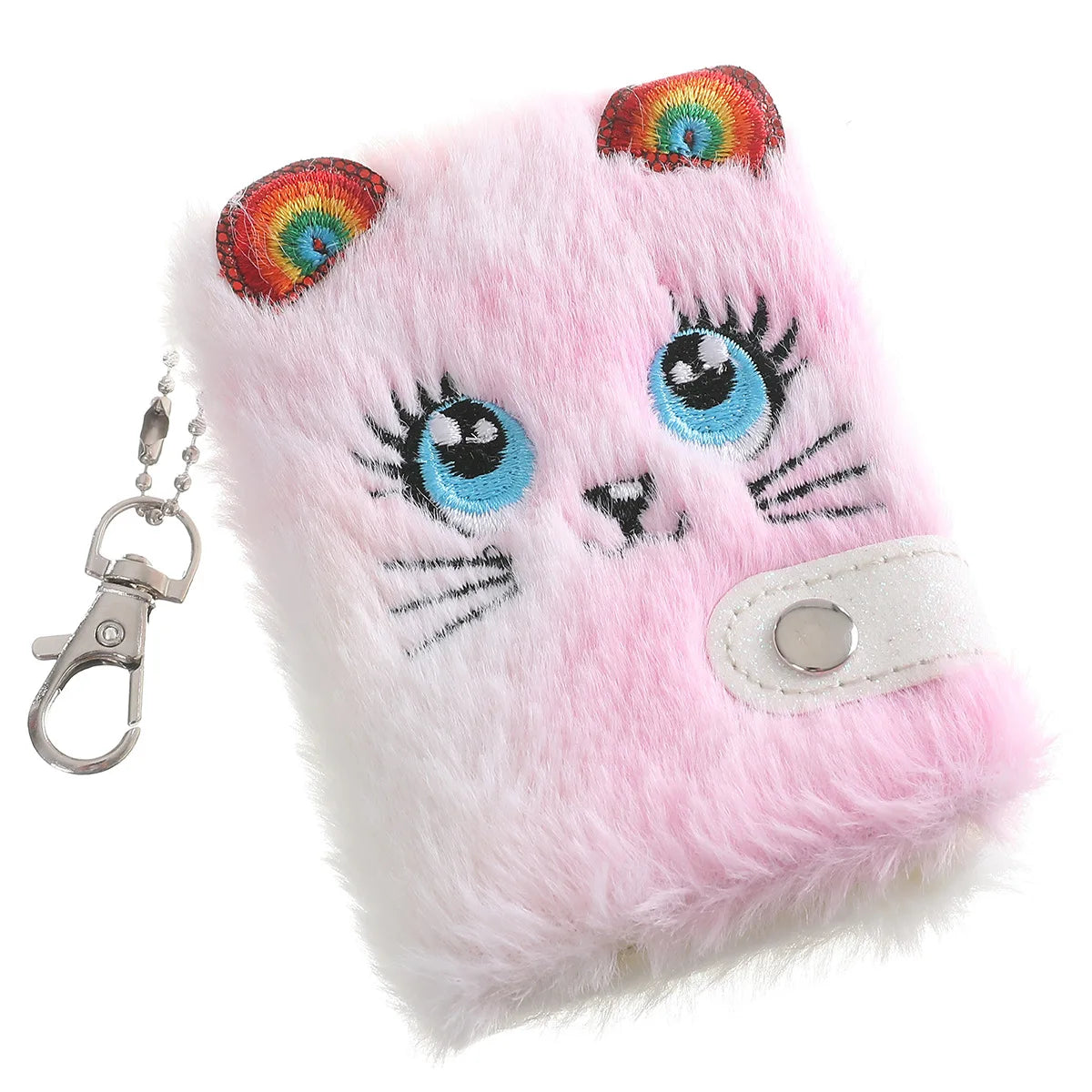 Kawaii Cat Plush Notebook & Keychain | Girls Journal Planner
