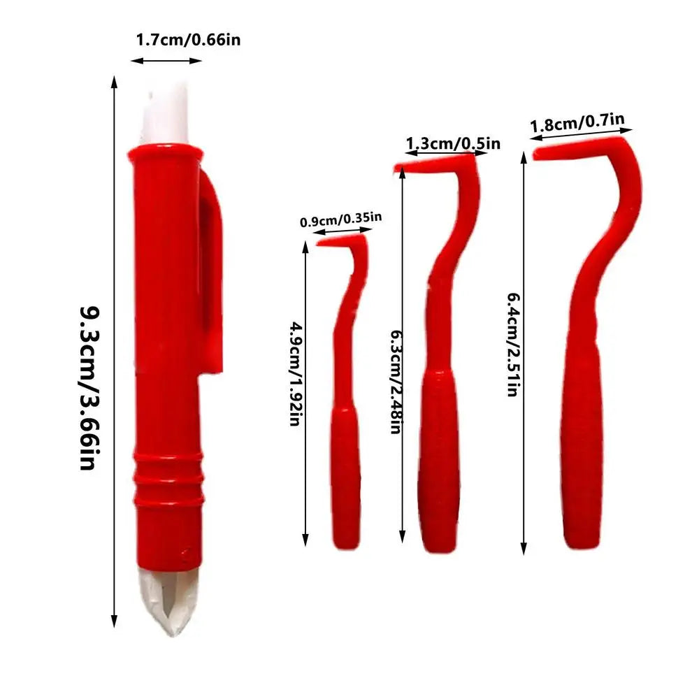 Pet Tick Remover Kit – 3 Hooks & Tweezer | Dogs, Cats & More Tick Remover Kit Peaceful Pleasures Health and Wellness Red