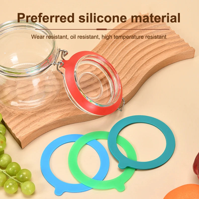 10-Pack Silicone Gaskets for Clip Top Glass Canning Jars Jar Sealing Gasket Peaceful Pleasures Health and Wellness