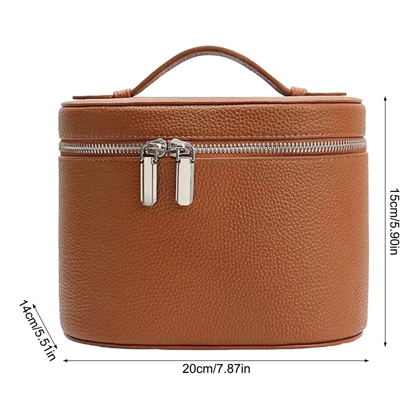 PU Leather Large Capacity Detachable Makeup Bag Travel Cosmetic Organizer Handbag For Women Peaceful Pleasures Health and Wellness