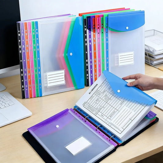 6-Pack Binder Pocket Organizer Folders – Expandable Plastic Envelopes Binder Pocket Folders Peaceful Pleasures Health and Wellness