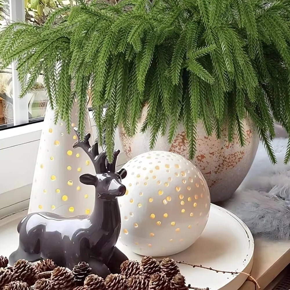 Artificial Pine Needle Branch for Christmas Wreath & Home Decor