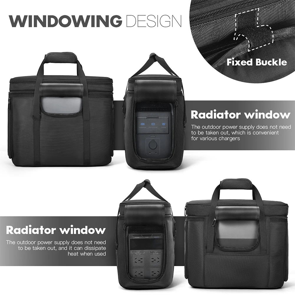 Carrying Case Portable Power Station Bag Waterproof Storage Case Anti-drop with Shoulder Strap & Handle for Ecoflow Delta 3 Plus Peaceful Pleasures Health and Wellness