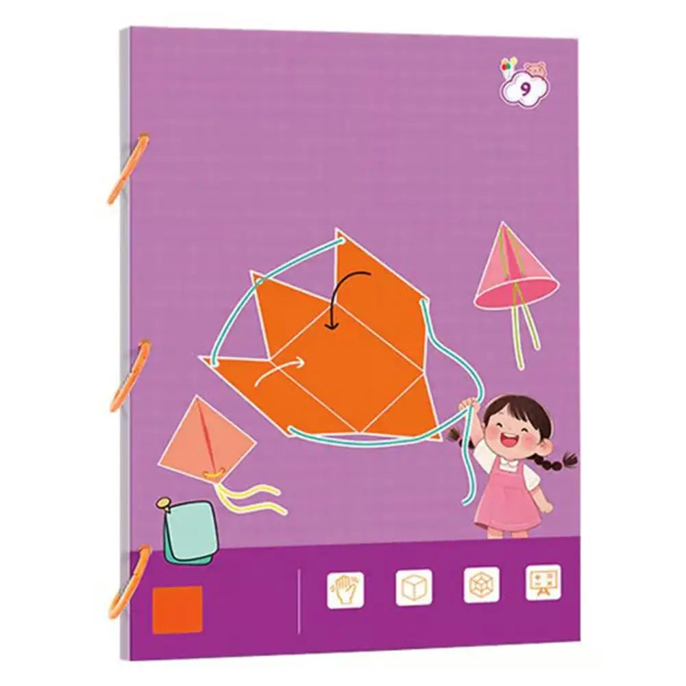 3D Geometry Children's Quiet Book Montessori Education Tracking Workbook Spatial Thinking DIY Math Learning Book Peaceful Pleasures Health and Wellness A