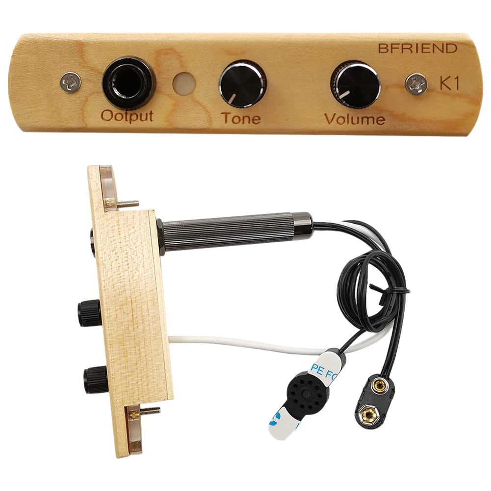 Cajon Box Drum Preamp/Pickup with Tone Volume Control Musical Instrument Pickup Output Jack Microphone Electronic Pick-up System Peaceful Pleasures Health and Wellness Other
