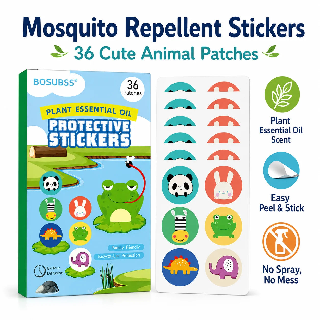 Mosquito Repellent Patches | Essential Oil | Camping & Home