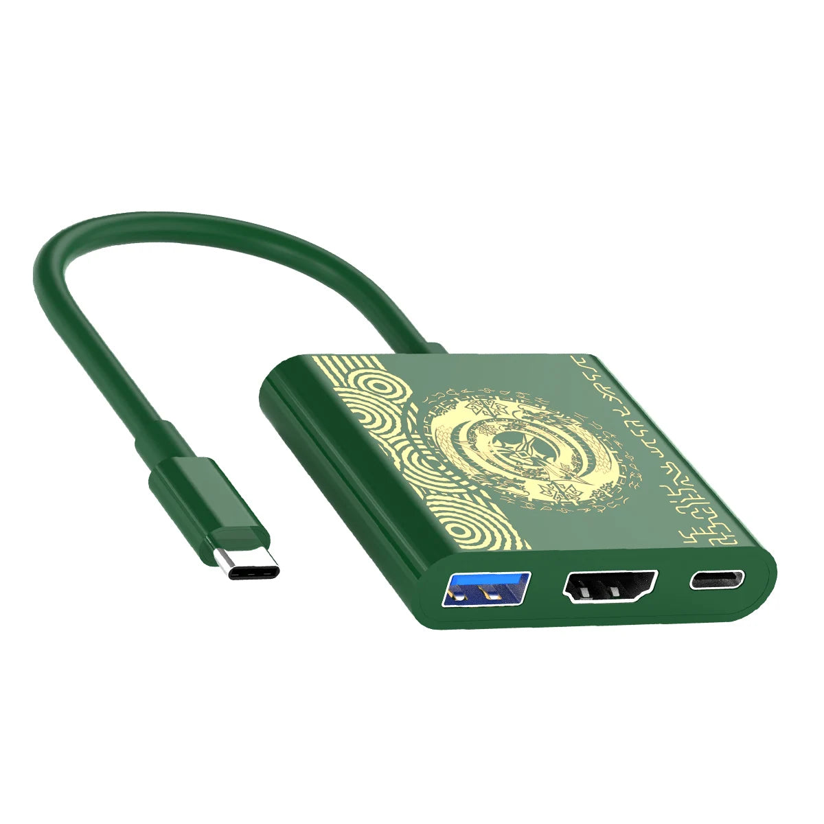 Gopala 3-in-1 USB-C Dock | HDMI, USB 3.0 & PD Charging USB-C Docking Station Peaceful Pleasures Health and Wellness dark green