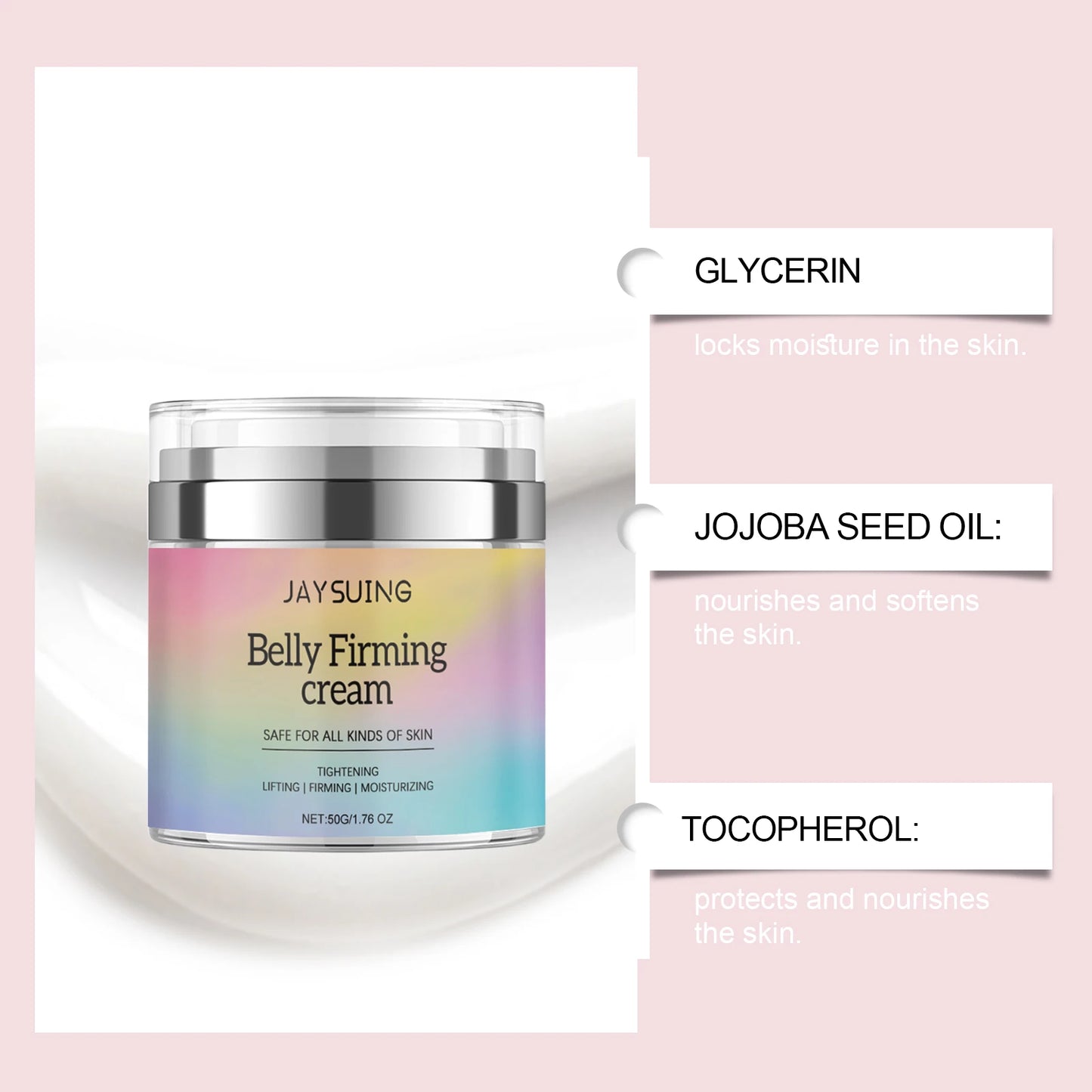 Belly Firming Cream Improve Sagging Dullness Repair Dry Sensitive Skin Smooth Wrinkle Fine Lines Hydrate Rejuvenating Body Cream Peaceful Pleasures Health and Wellness