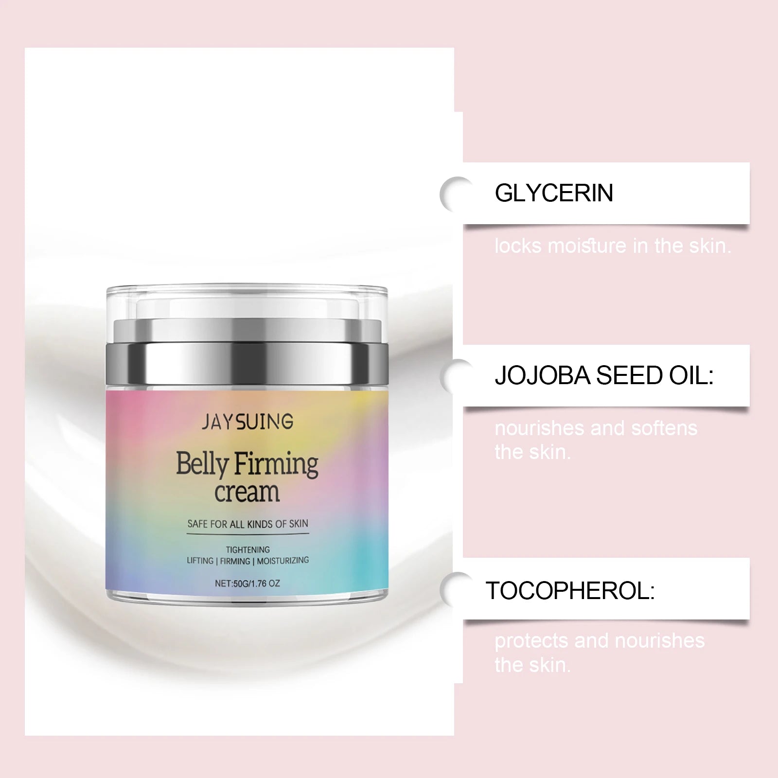 Belly Firming Cream Improve Sagging Dullness Repair Dry Sensitive Skin Smooth Wrinkle Fine Lines Hydrate Rejuvenating Body Cream Peaceful Pleasures Health and Wellness