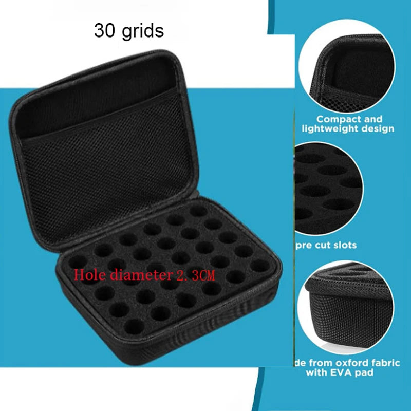 30-Grid Vial Storage Box with Mesh Bag | Fridge Organizer
