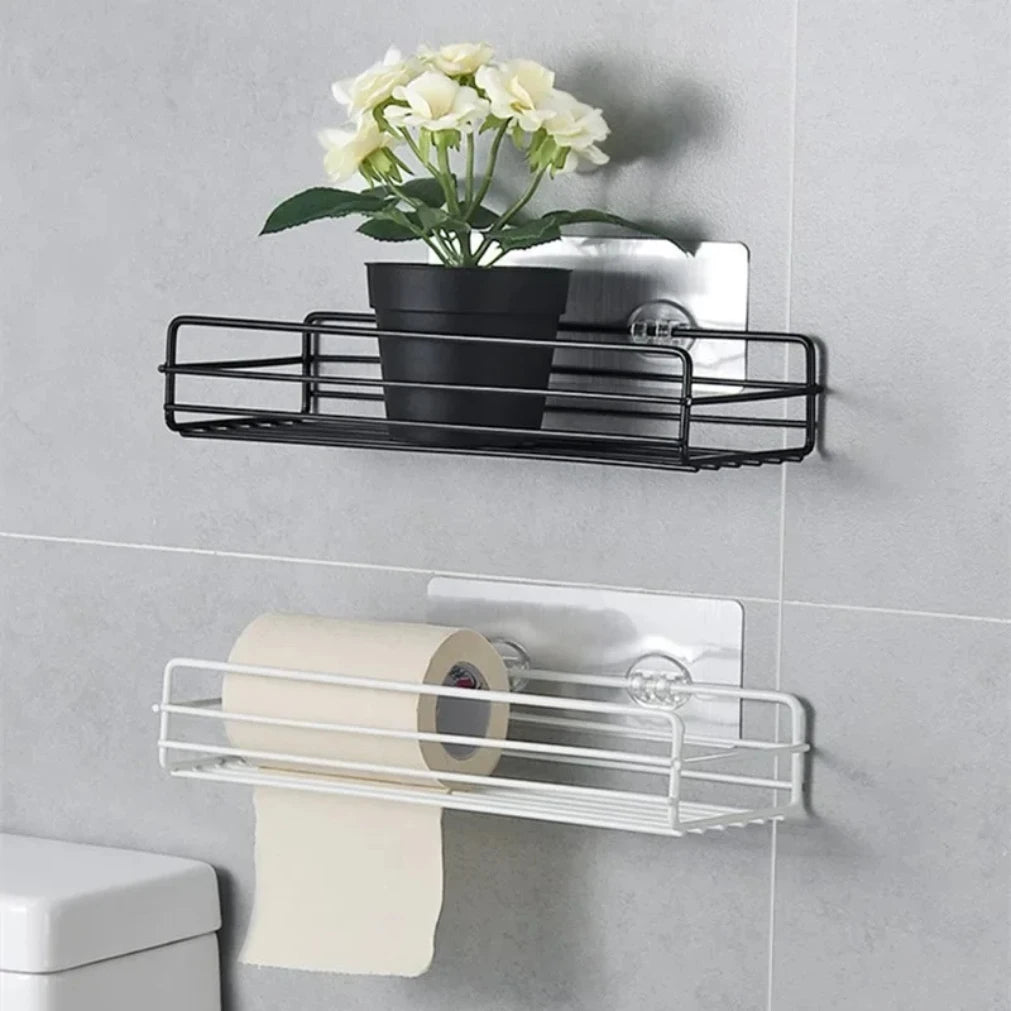 Metal Floating Wall Shelf Organizer – Bathroom & Kitchen