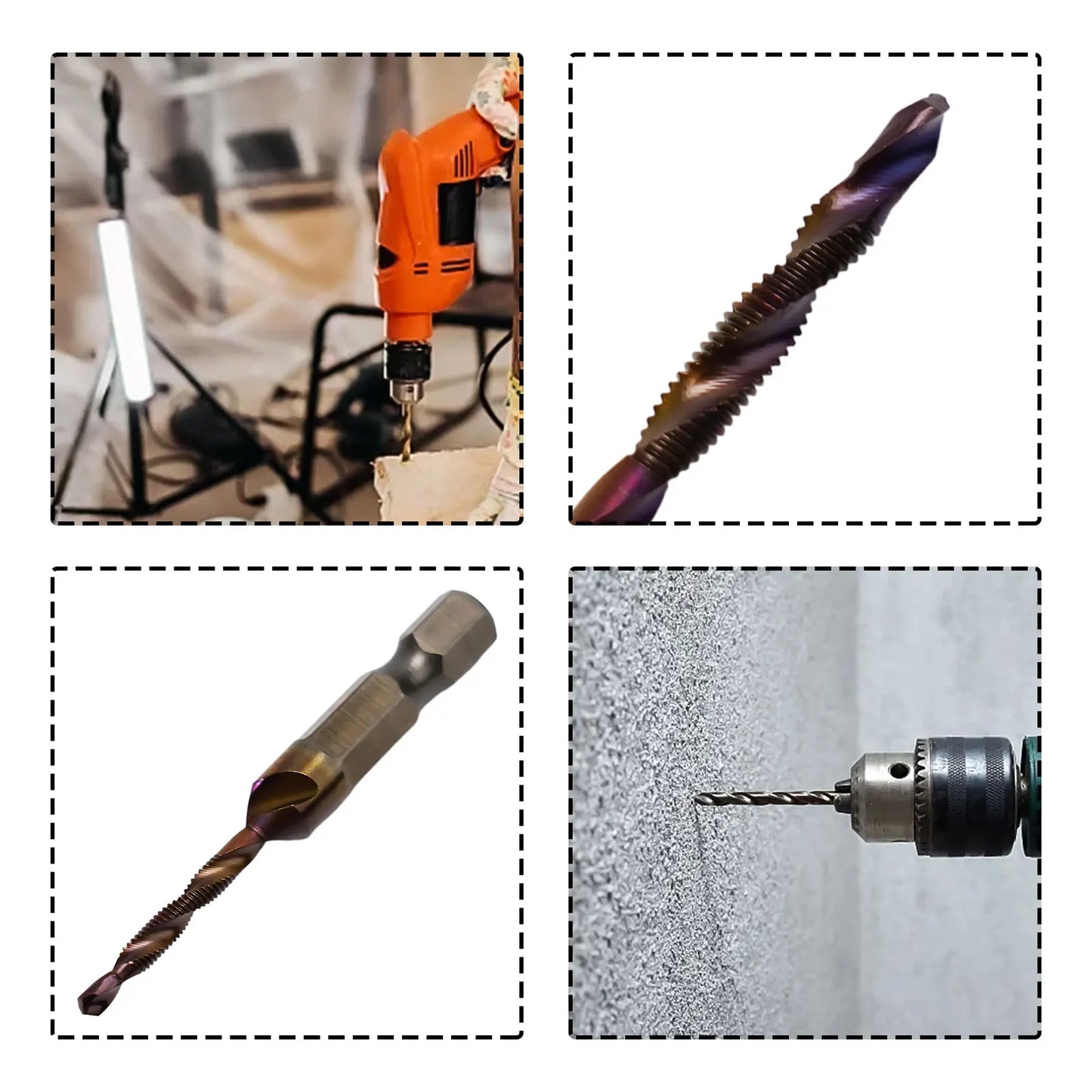 Tap Drill Bit M3-M10 Screw Bits Hss Taps Countersink Deburr Metric