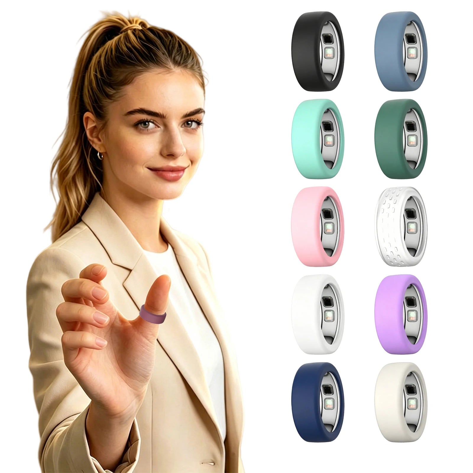 For Oura Ring 5 Ring Protective Cover Smart Ring For Oura Ring 5 Skin Feel Silicone Ring Cover Anti Fall Dust-proof Protection Peaceful Pleasures Health and Wellness