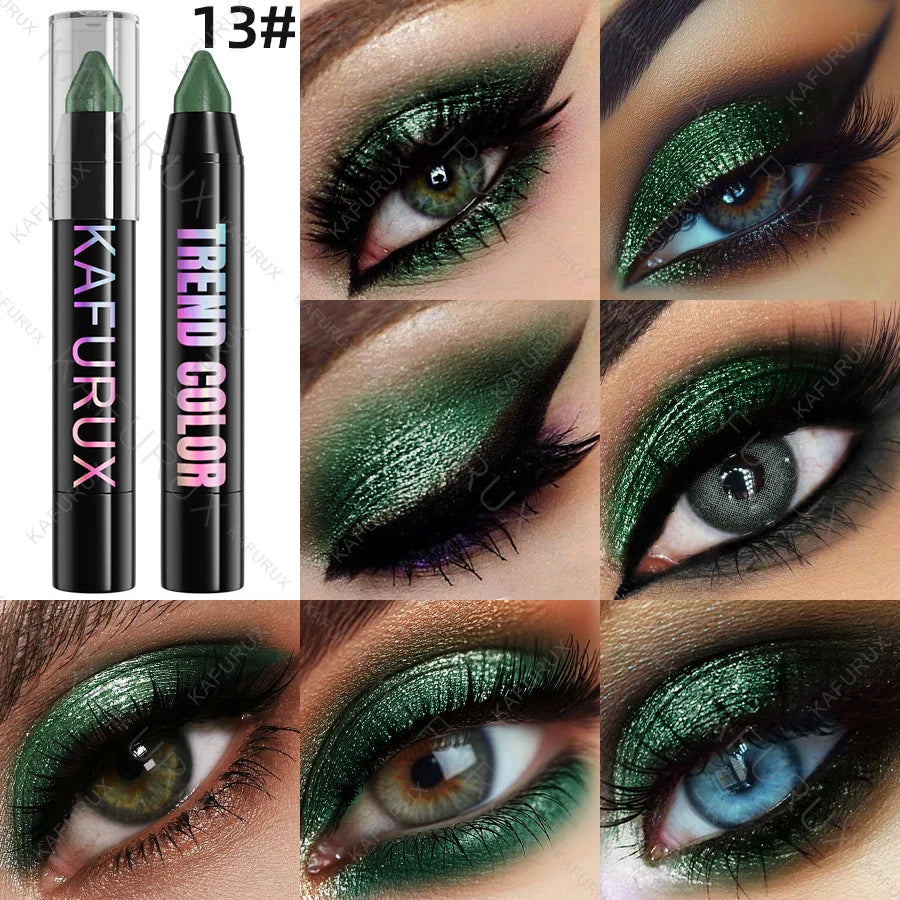 KAFURUX Metallic Glitter Eyeshadow Pencil – Waterproof Shimmer
