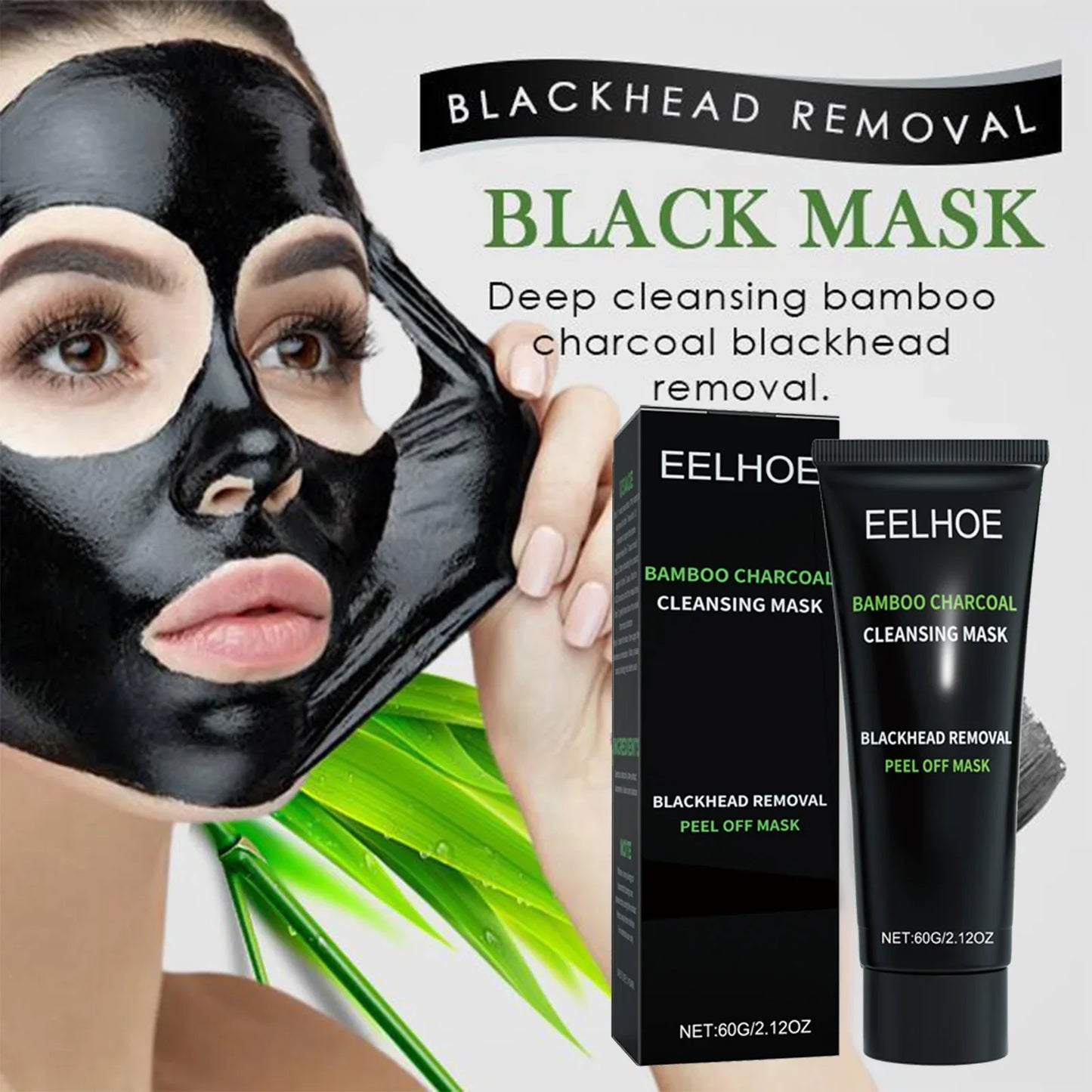 Eelhoe Bamboo Charcoal Peel-Off Mask – Pores & Oil Control