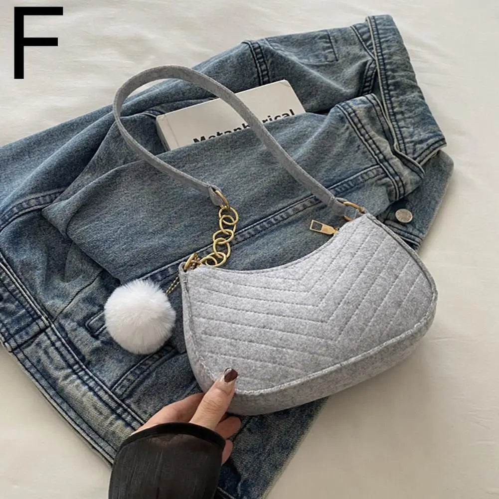 Mini Felt Saddle Bag – Women's Shoulder & Underarm Handbag
