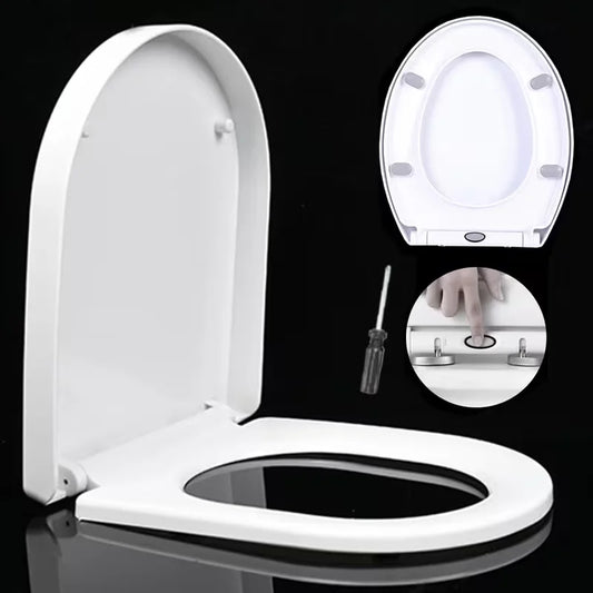 White Oval Slow-Close Toilet Seat – Heavy-Duty Universal Fit Slow-Close Toilet Seat Peaceful Pleasures Health and Wellness