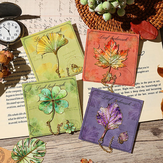 Leaf Bookmark Retro Exquisite High-end Feeling Ginkgo Metal Vein Book Peaceful Pleasures Health and Wellness