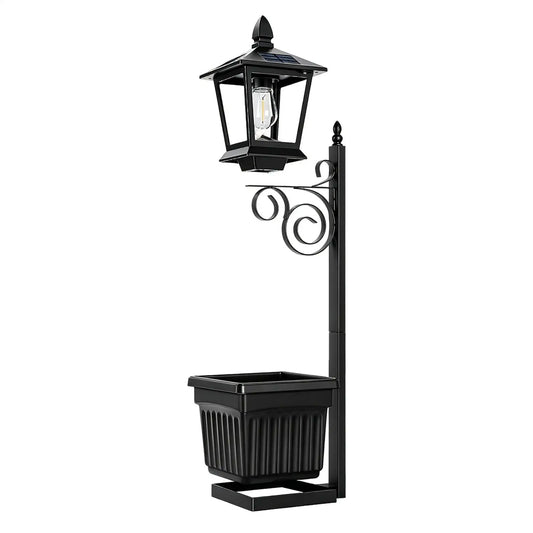 Solar Plant Pot Light 2-in-1 Outdoor Garden Floor Lamp Solar Garden Lamp Peaceful Pleasures Health and Wellness