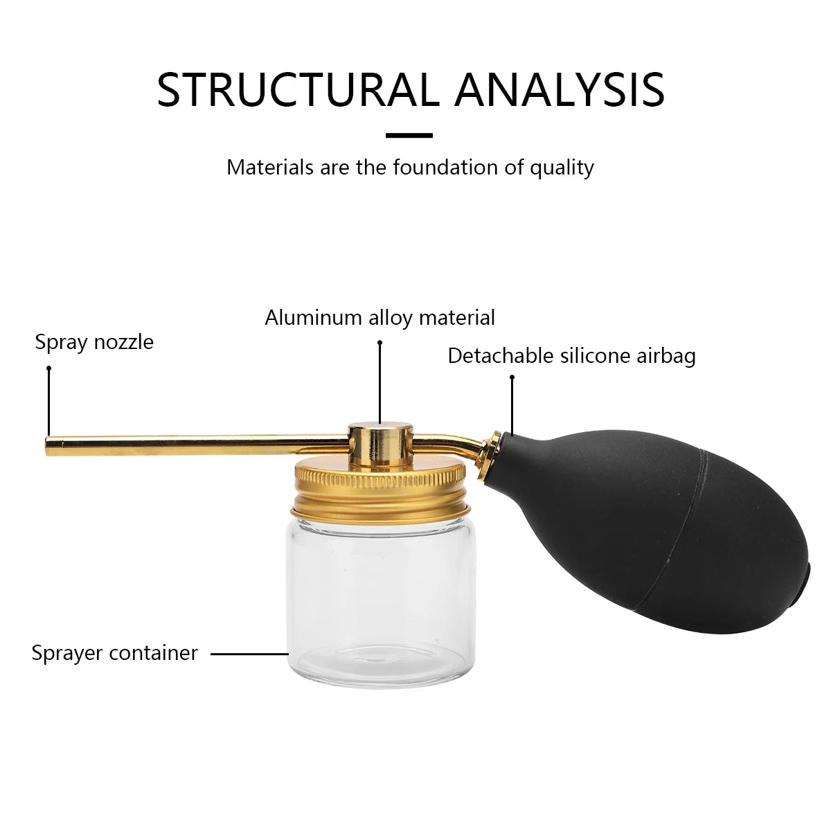 Salon Hair Powder Spray Bottle Building Fiber Talcum Applicator Refillable Portable Container Barber Styling Sprayer Accessories Peaceful Pleasures Health and Wellness