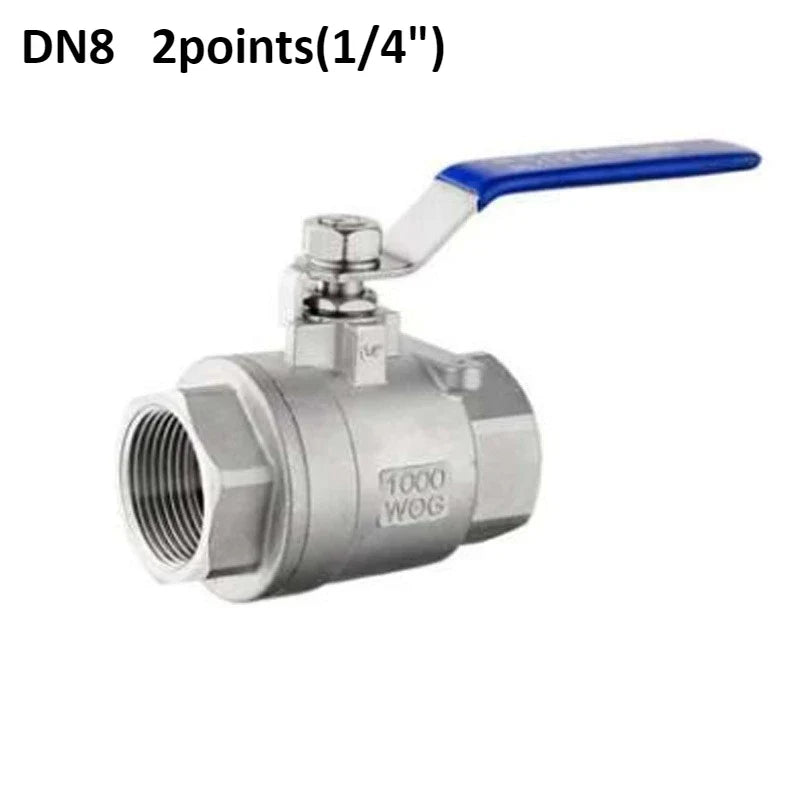 304 Stainless Steel BSP Ball Valve 1/4" to 2" Female Thread