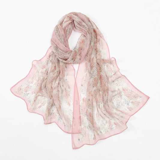 Chiffon Floral Lotus Scarf – Lightweight Beach & Travel Shawl Chiffon Printed Scarf Oasis Select 2