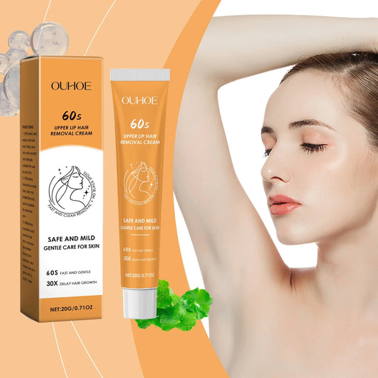 Ouhoe Hair Removal Cream – Fast Gentle Lip & Underarm Depilatory Hair Removal Cream Oasis Select