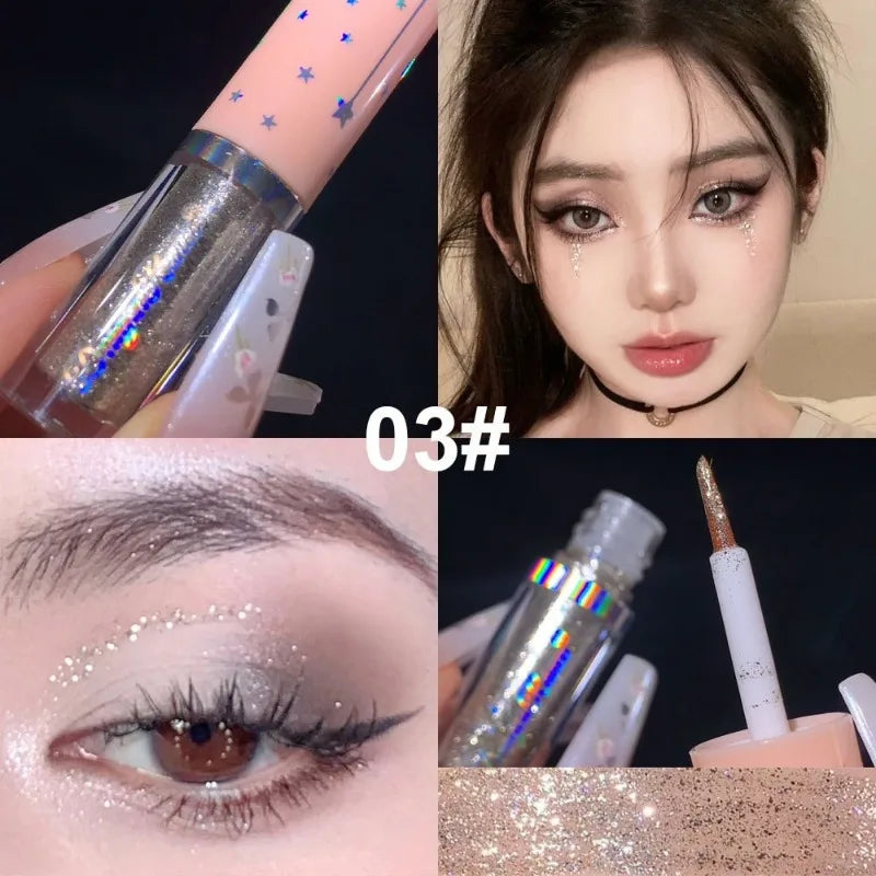 6-Piece Glitter Liquid Eyeshadow Set – Shimmer & Sequin Pens