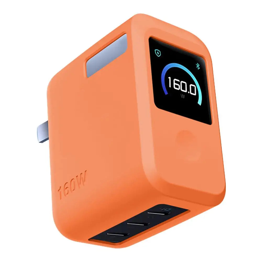 For Anker Prime 160W Charger Silicone Protective Case With Smart Display Screen Scratch-Resistant And Shockproof Protective Case Peaceful Pleasures Health and Wellness Orange