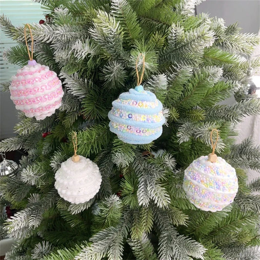 Elegant 8CM Christmas Ball Ornaments Set of 3 | Holiday Decor Christmas Ball Ornaments Oasis Select