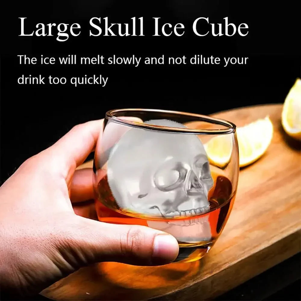 Skull Ice Cube Tray | Food Grade Silicone Mold for Bar & Party