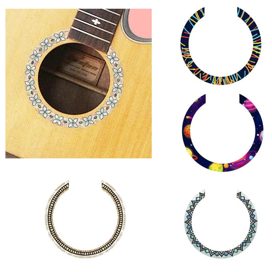 Novelty Guitar Sound Hole Decoration Stickers Fretboard Inlay Decals Peaceful Pleasures Health and Wellness