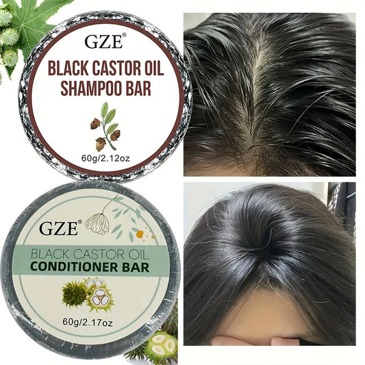 GZE Jamaica Black Castor Oil Shampoo & Conditioner Bar Set Shampoo Conditioner Bar Set Oasis Select
