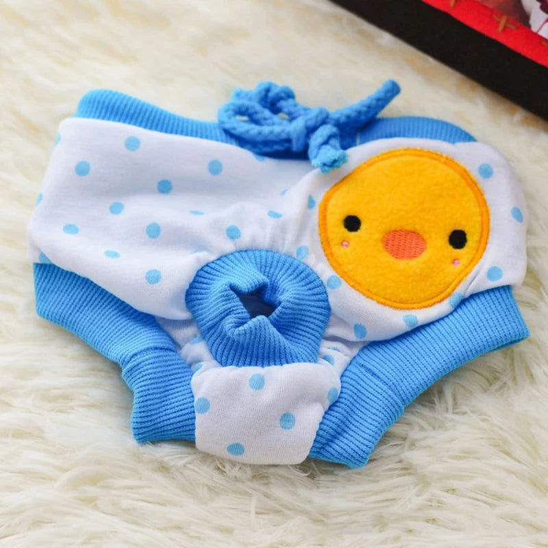 Pet Dog Shorts Sanitary Physiological Pants Cute Fruit Print Diaper Dog Shorts Washable Female Dog Panties Underwear Briefs DC05 Peaceful Pleasures Health and Wellness Blue S