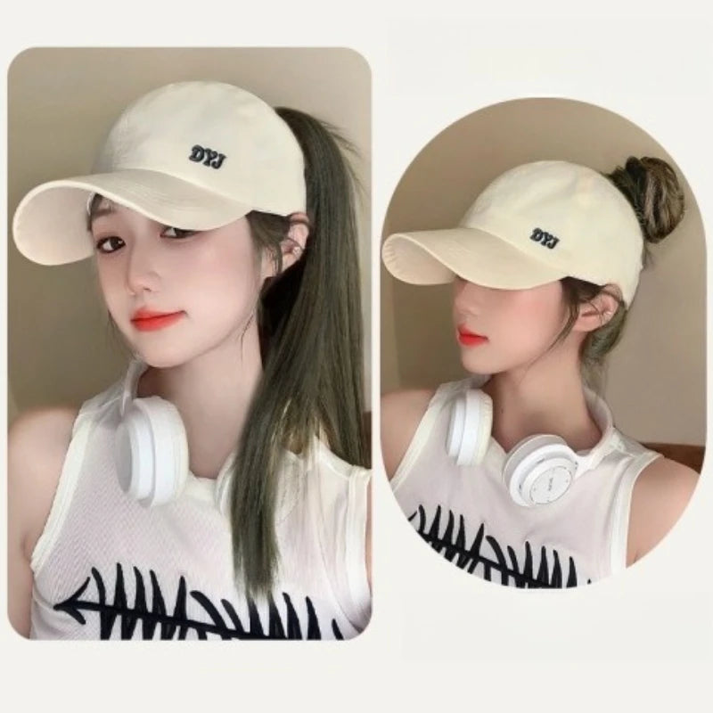 Women's Open-Top Ponytail Baseball Cap | Sun Protection