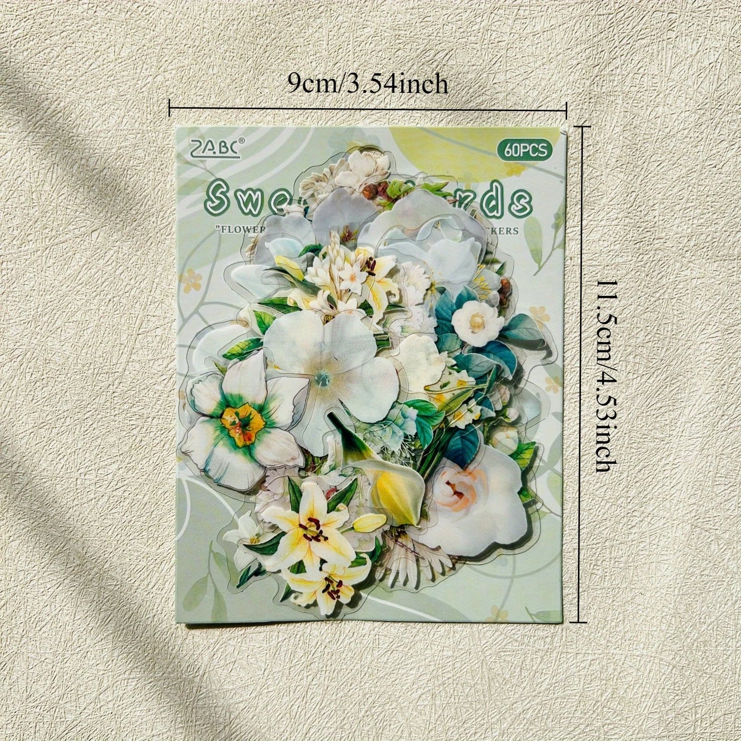 Floral Waterproof Stickers – Transparent Flower Decals for Crafts