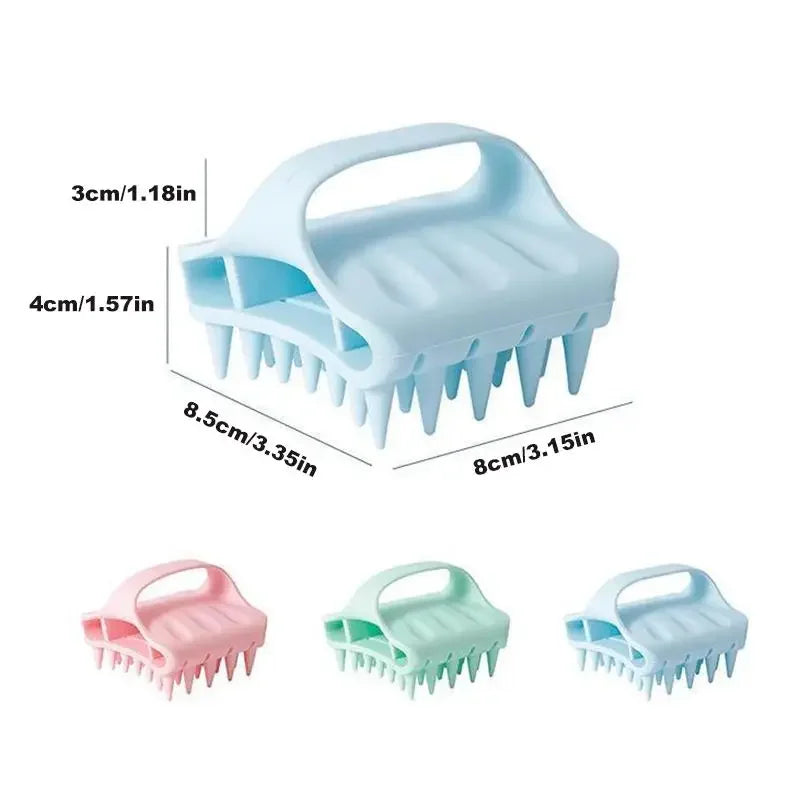 Scalp Massager Shampoo Brush Hair Washing Scalp Brush Soft Silicone Scalp Massager Hair Comb For Dandruff Removal Shampoo Brush Peaceful Pleasures Health and Wellness