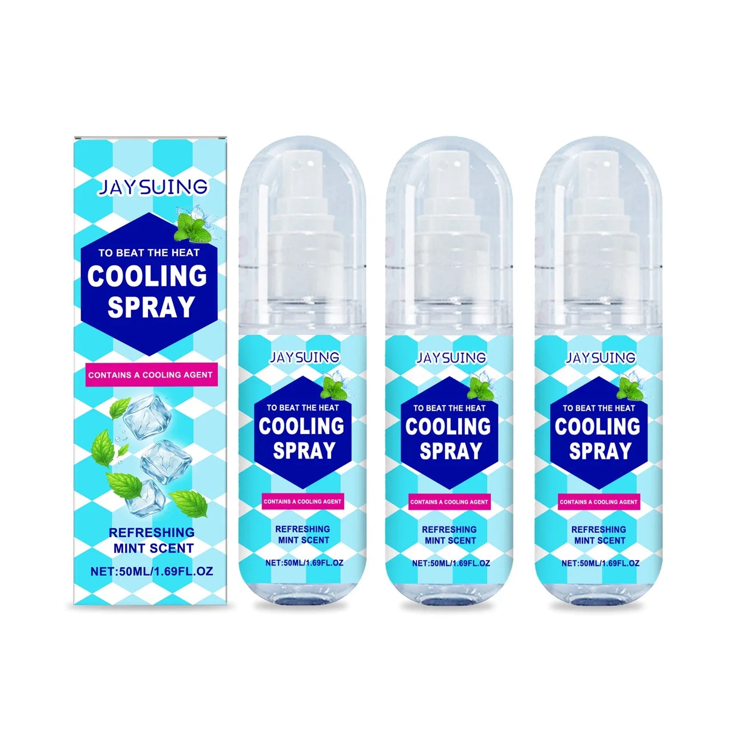 Instant Cooling Body Mist Spray – Peppermint Scent 50ml