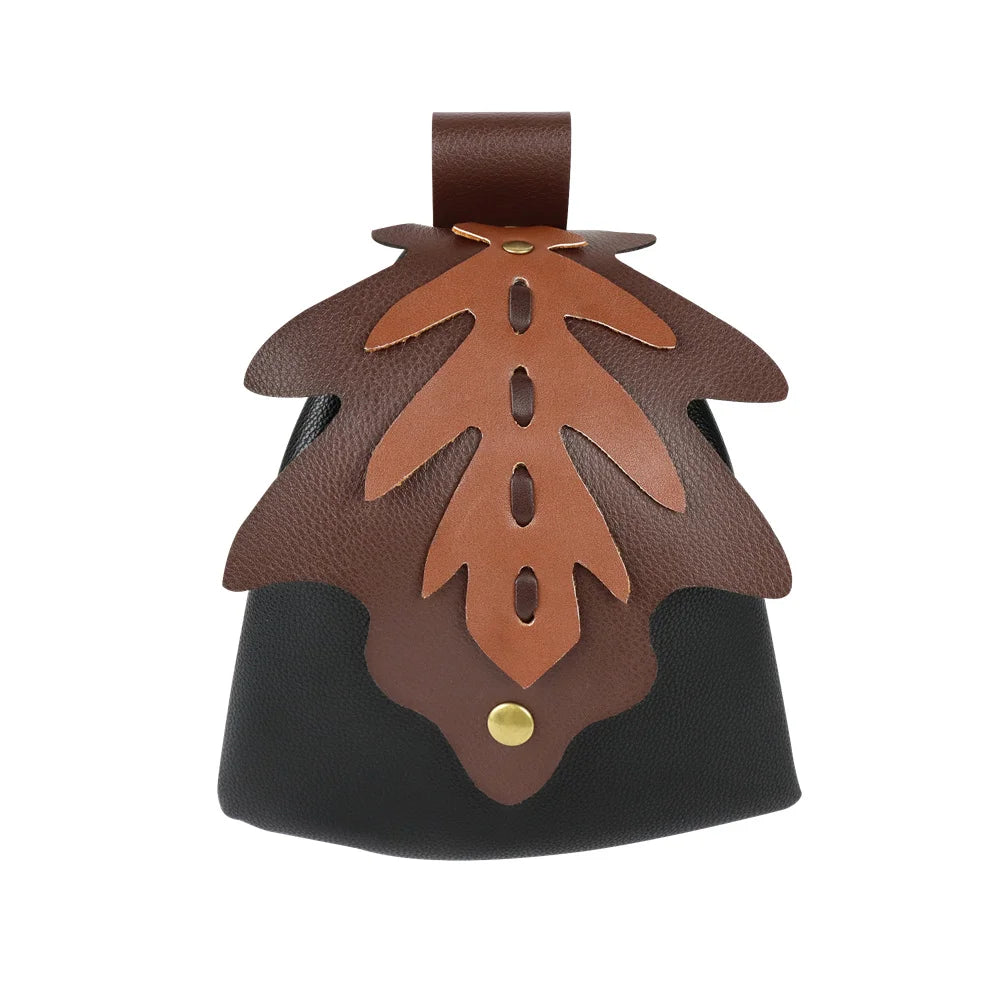 UYEE Medieval Belt Elf Leaf Waist Bag Renaissance Cosplay Copper Coin