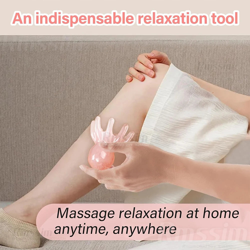Resin Octopus Massage Comb Head Meridian Scraping Scalp Massage Brush Acupuncture SPA GuaSha Massage Comb Fatigue Relief Massage Peaceful Pleasures Health and Wellness
