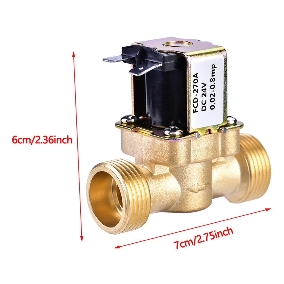 3/4" DC 24V Normally Closed Brass Electric Solenoid Magnetic Valve For Water Control Electric Valve DC Water Valve Water Valve Peaceful Pleasures Health and Wellness