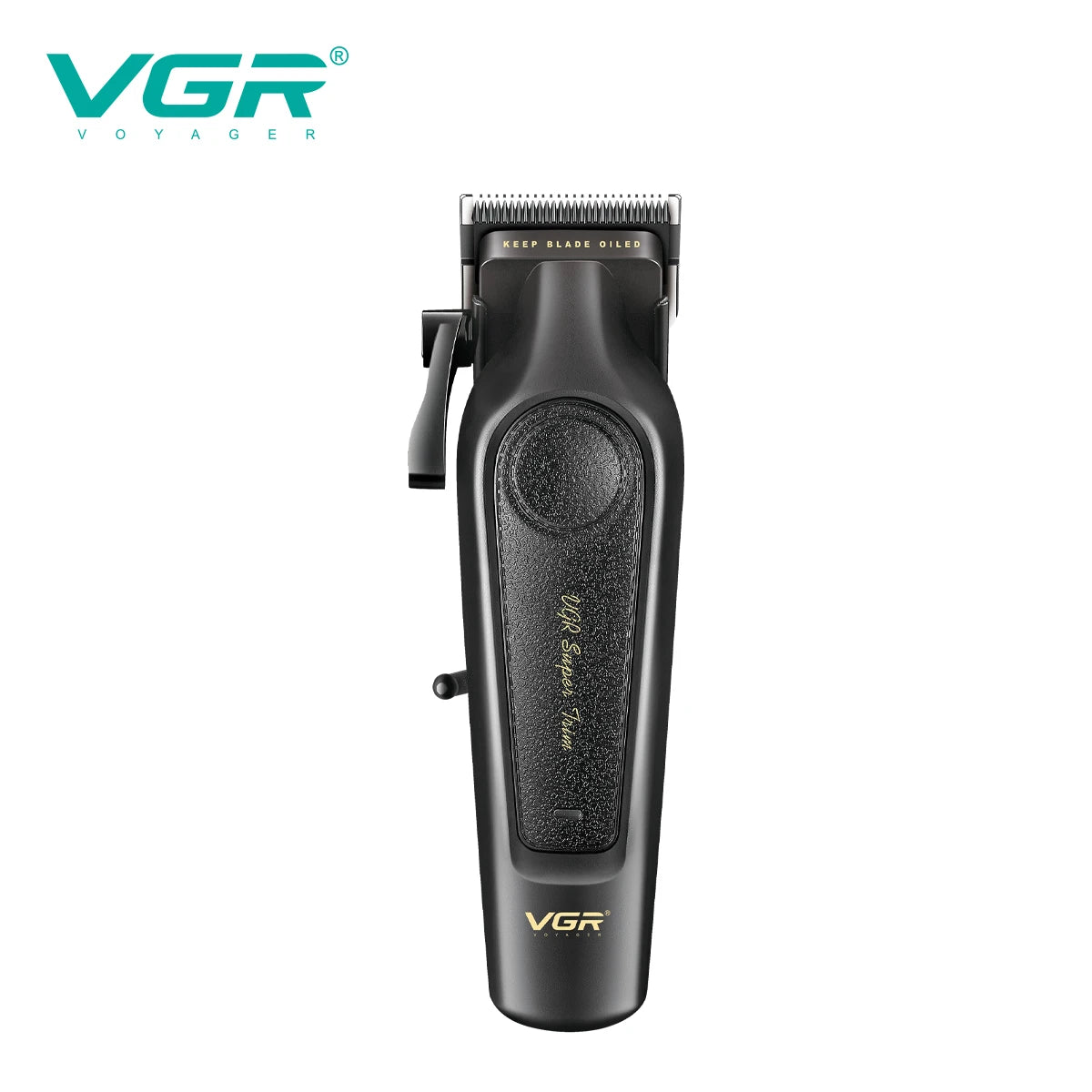 VGR high-end professional hair clipper with metal leather body, hair trimmer with 7000 RPM oil head carving and push cutt V-197 Peaceful Pleasures Health and Wellness