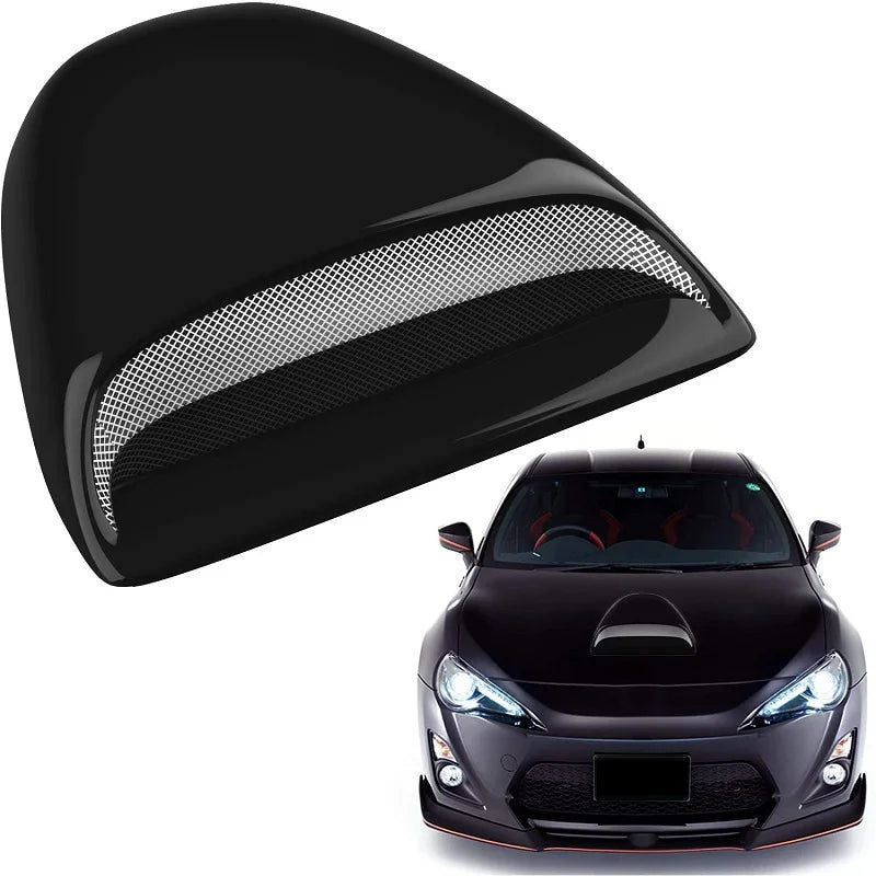 Gloss Black Racing Hood Scoop Vent Cover | Universal Fit ABS