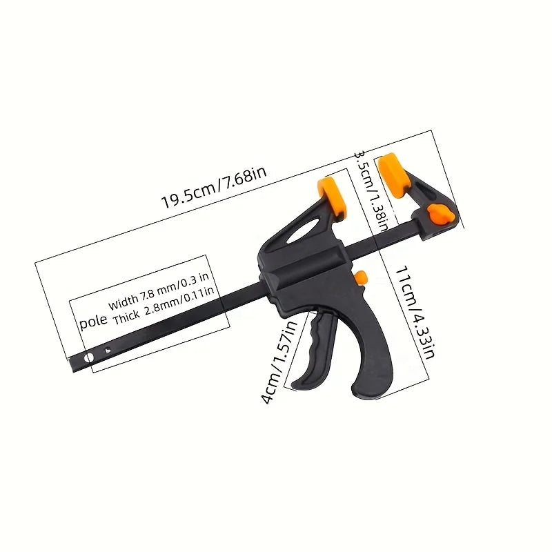 2-Piece F-clamp Quick Release Ratchet Extrusion Woodworking Tools DIY
