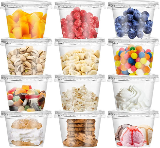 8/10OZ Plastic Parfait Cups with Flat Lids Disposable Dessert Cups with Lids Clear Plastic Fruit Cups Snack Cups with Lid Peaceful Pleasures Health and Wellness