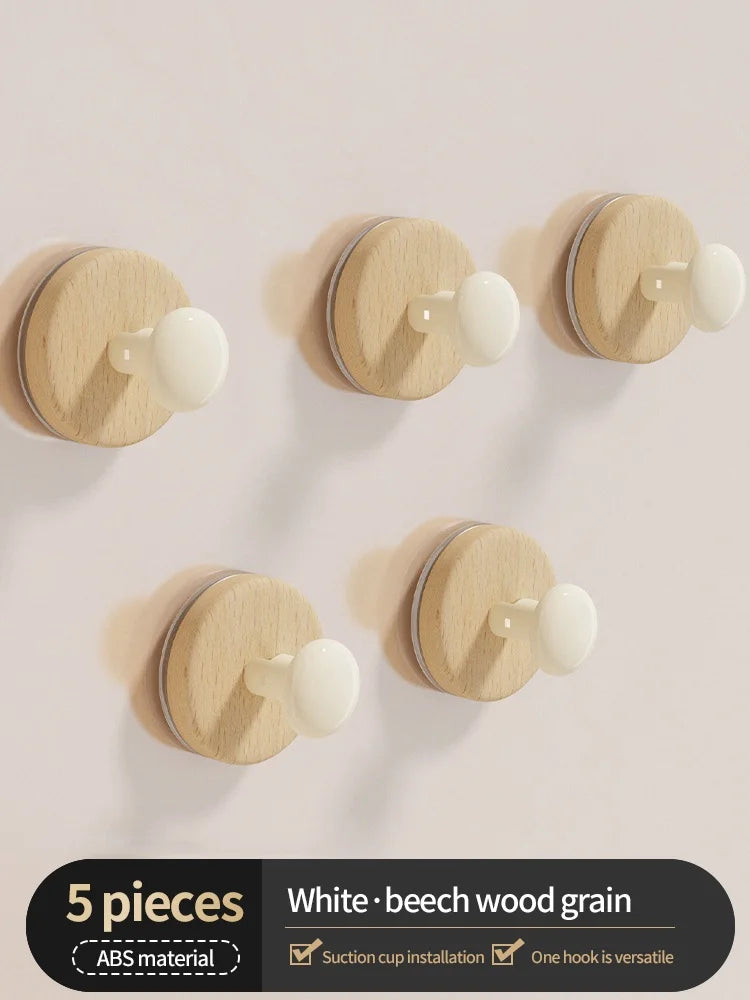 No-Drill Suction Cup Wall Hooks | Bathroom & Kitchen (1–3 Hooks)